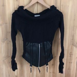 Off-shoulder corset top